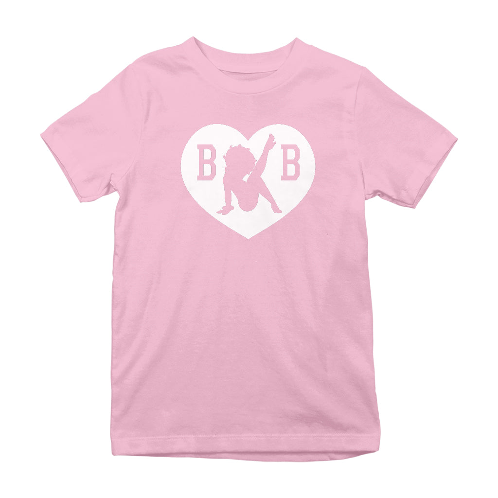 B B Love Heart Silhouette Kids T-Shirt-Betty Boop Shop