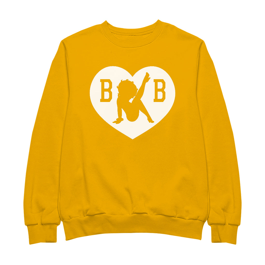 B B Love Heart Silhouette Men's Sweatshirt-Betty Boop Shop