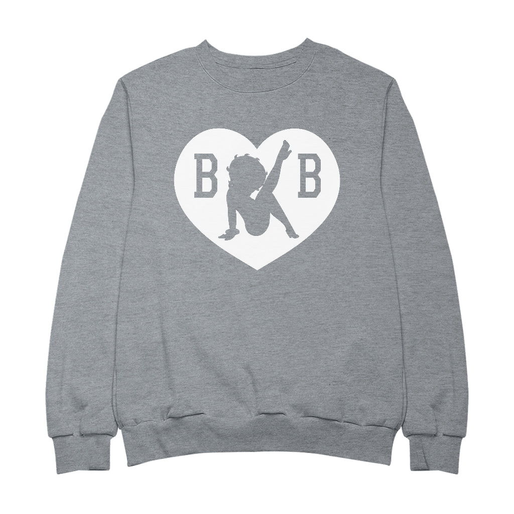 B B Love Heart Silhouette Men's Sweatshirt-Betty Boop Shop