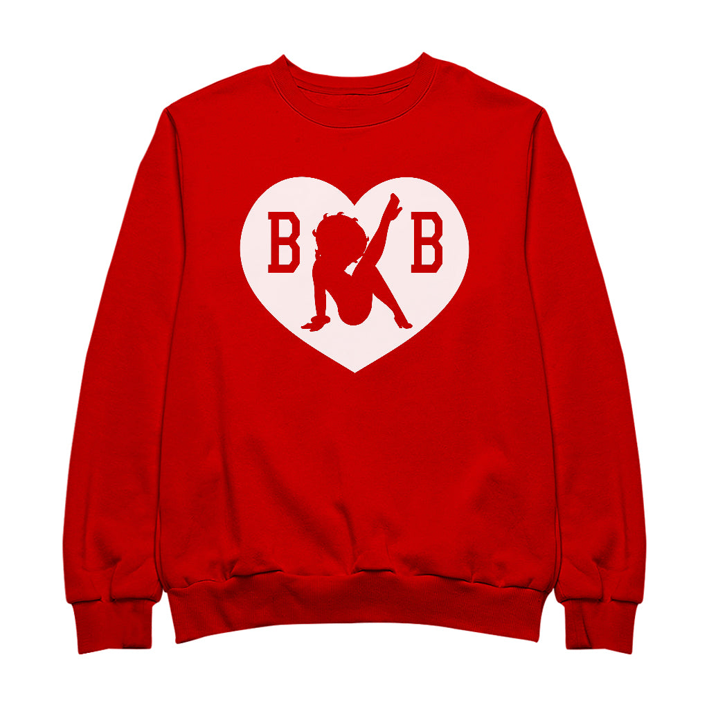 B B Love Heart Silhouette Men's Sweatshirt-Betty Boop Shop