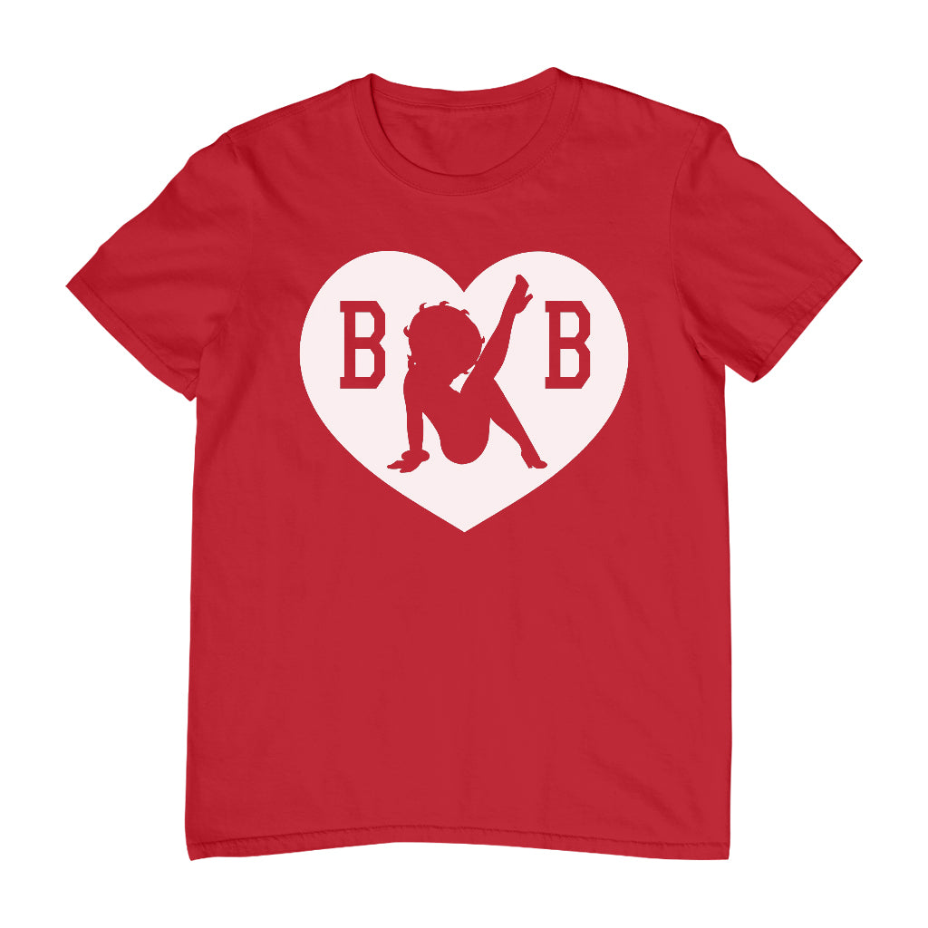B B Love Heart Silhouette Men's T-Shirt-Betty Boop Shop