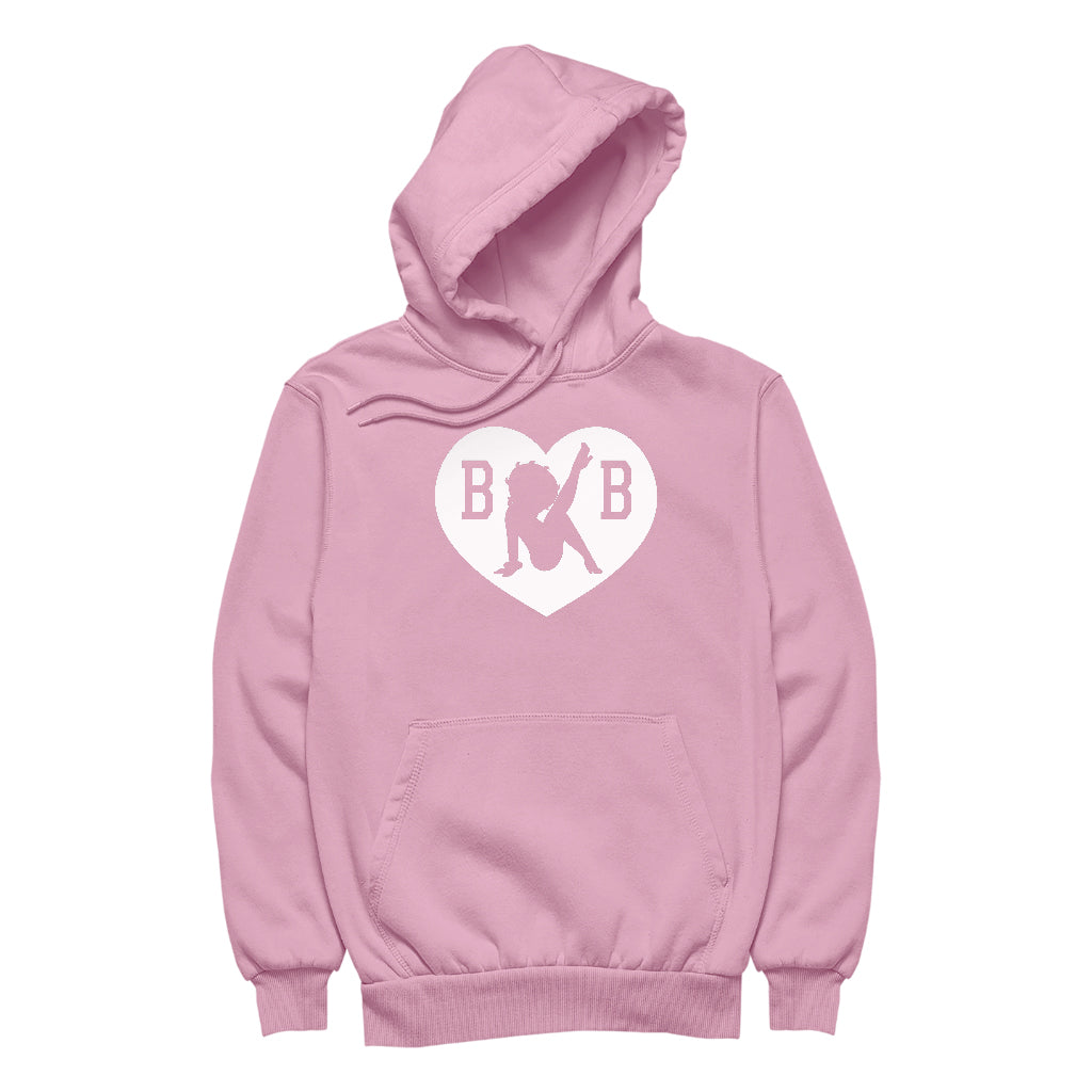 B B Love Heart Silhouette Women's Hooded Sweatshirt-Betty Boop Shop