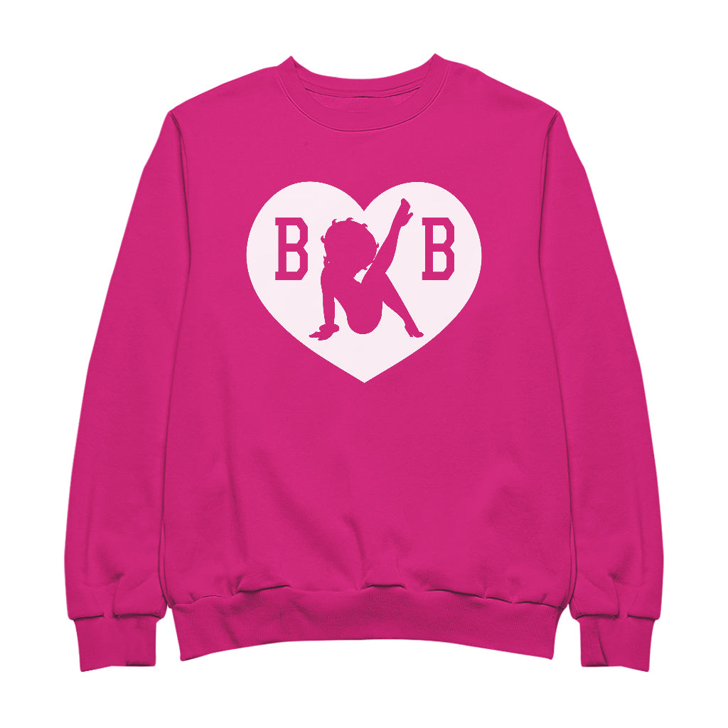 B B Love Heart Silhouette Women's Sweatshirt-Betty Boop Shop