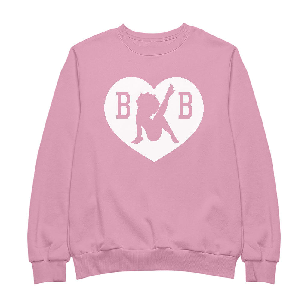 B B Love Heart Silhouette Women's Sweatshirt-Betty Boop Shop