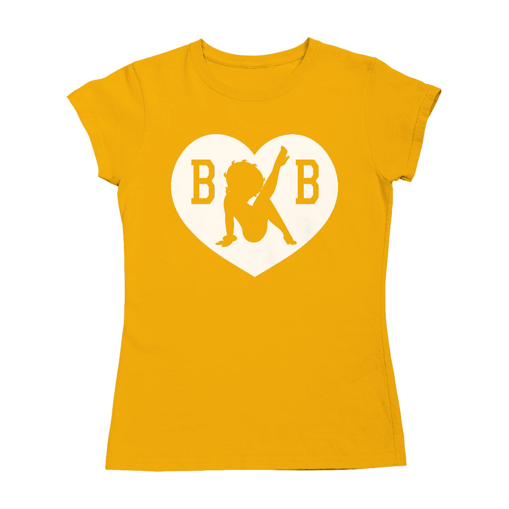 B B Love Heart Silhouette Women's T-Shirt-Betty Boop Shop
