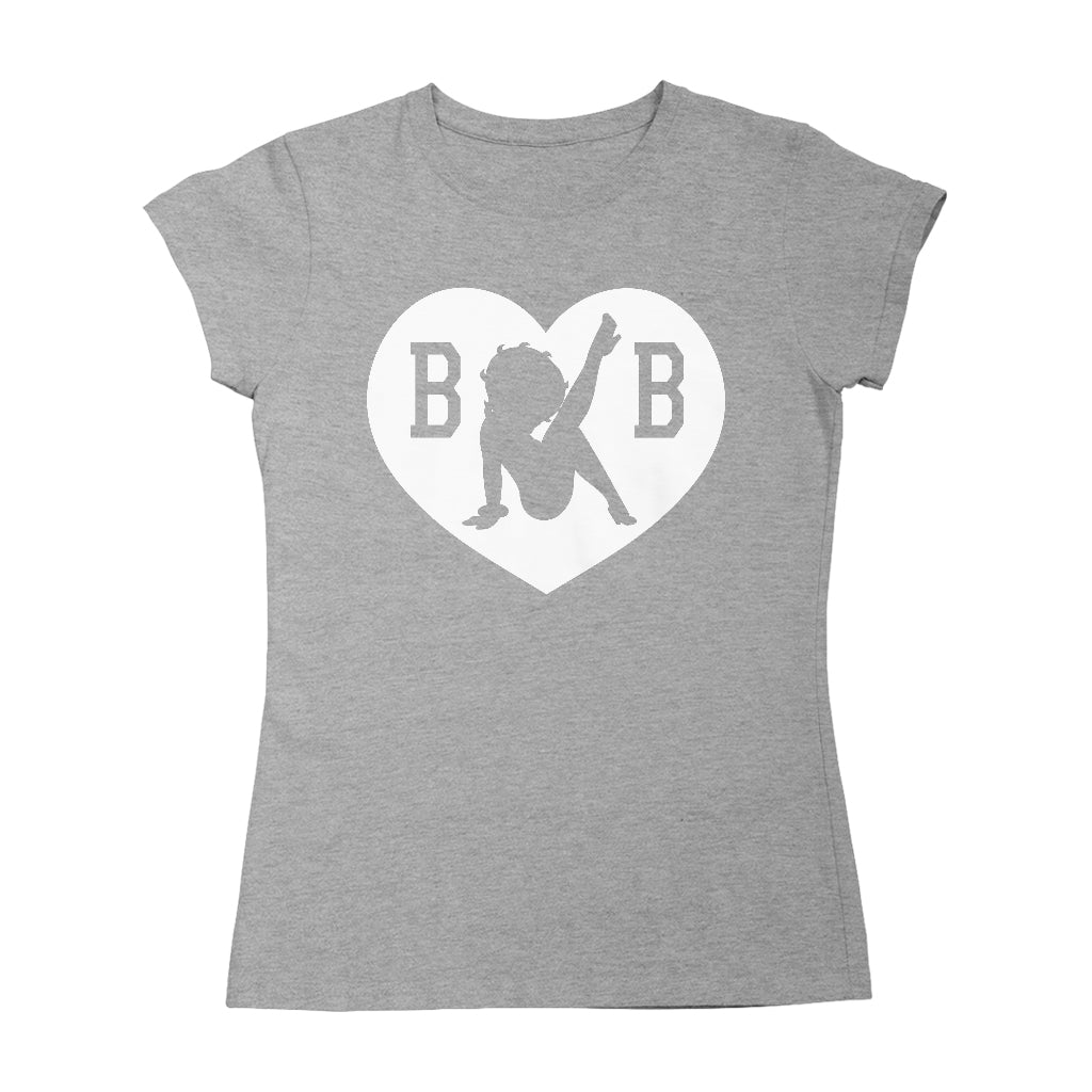 B B Love Heart Silhouette Women's T-Shirt-Betty Boop Shop