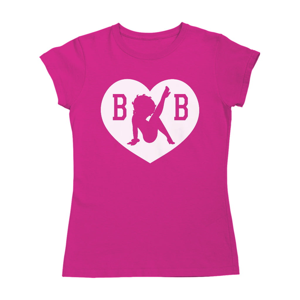 B B Love Heart Silhouette Women's T-Shirt-Betty Boop Shop