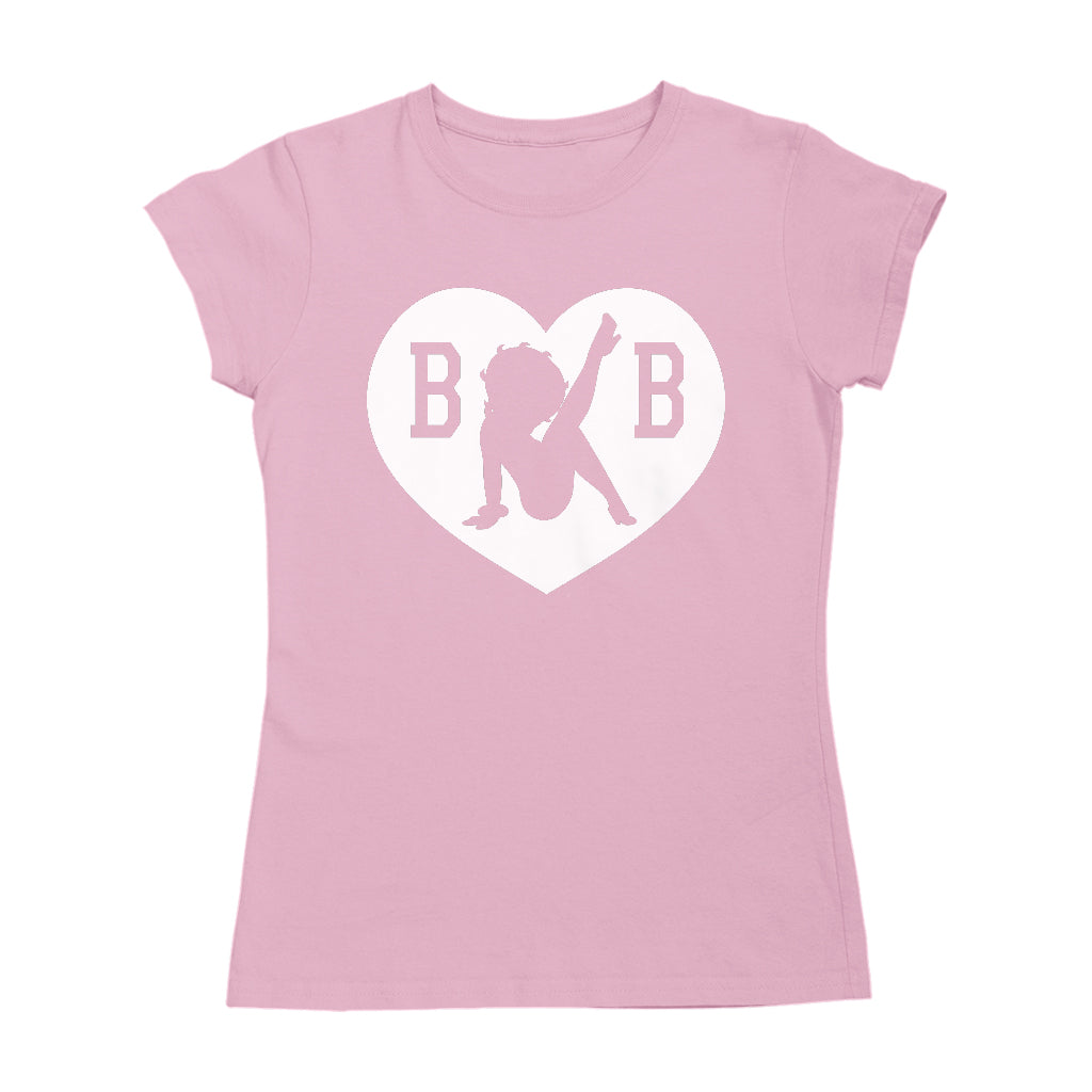 B B Love Heart Silhouette Women's T-Shirt-Betty Boop Shop