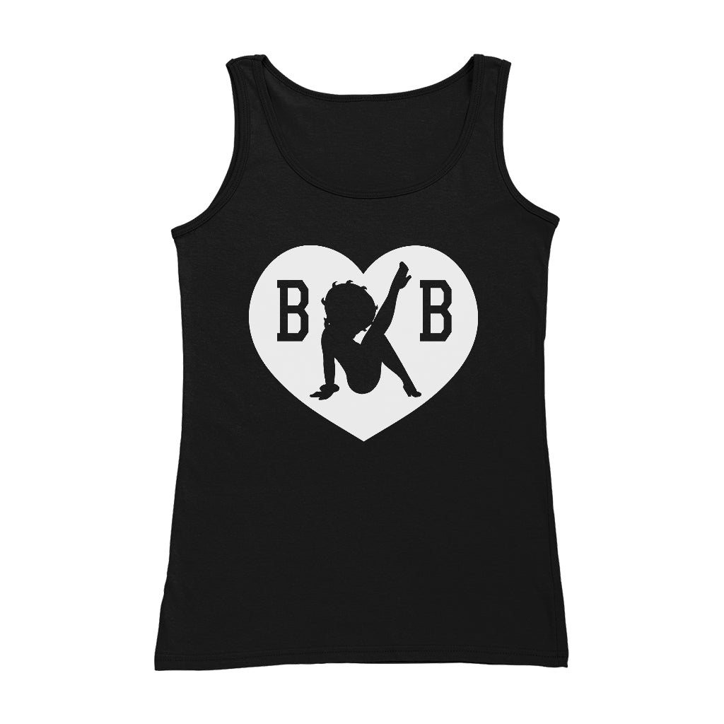 B B Love Heart Silhouette Women's Vest-Betty Boop Shop