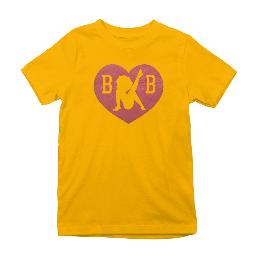 Betty Boop Love Heart B B Kids T-Shirt-Betty Boop Shop