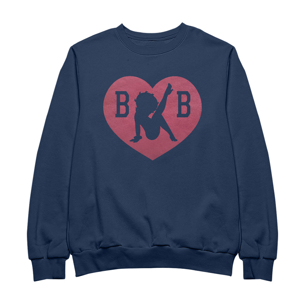 Betty Boop Love Heart B B Men's Sweatshirt-Betty Boop Shop
