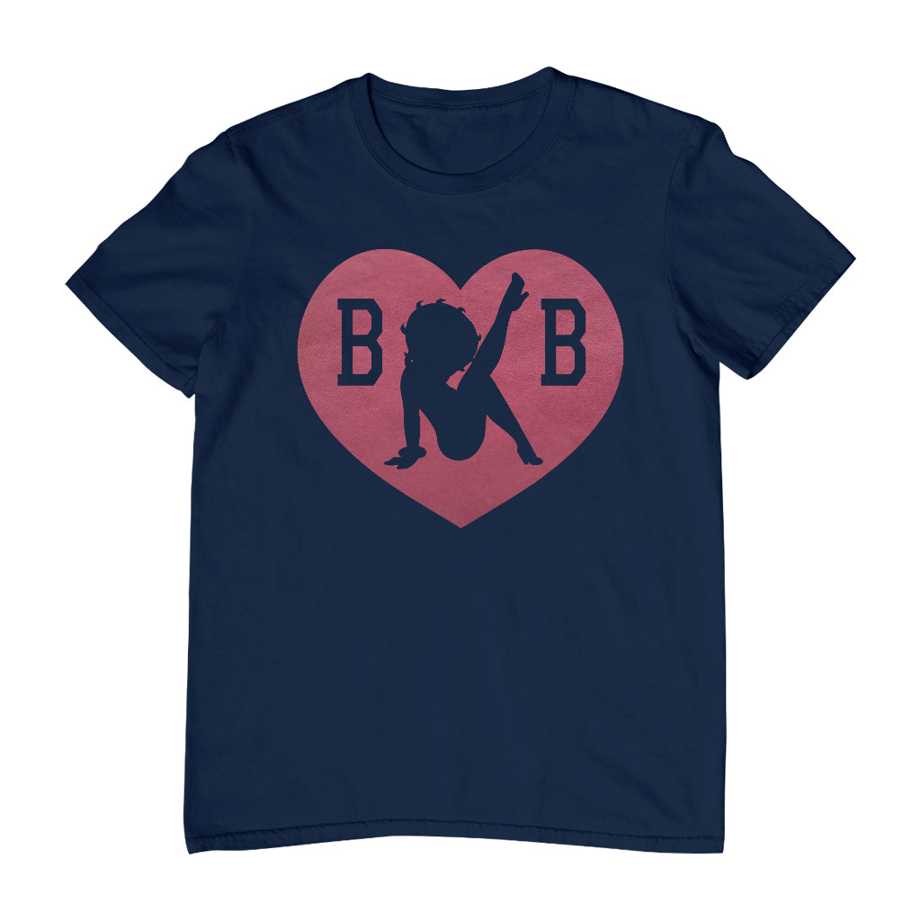Betty Boop Love Heart B B Men's T-Shirt-Betty Boop Shop