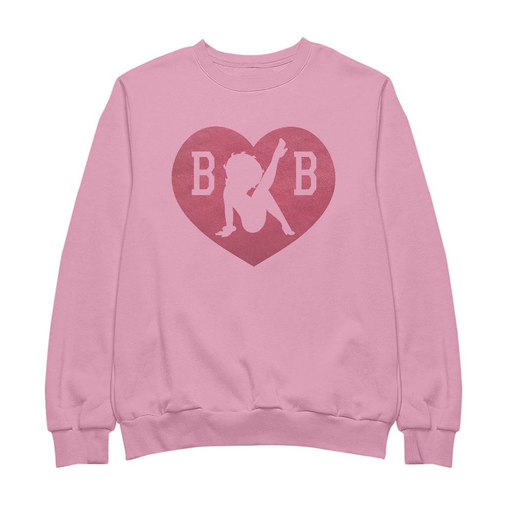 Betty Boop Love Heart B B Women's Sweatshirt-Betty Boop Shop