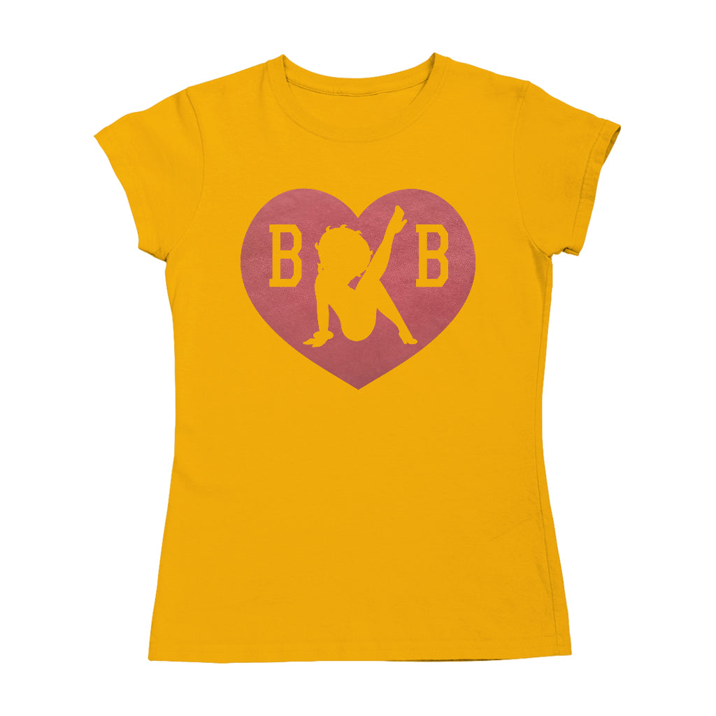 Betty Boop Love Heart B B Women's T-Shirt-Betty Boop Shop
