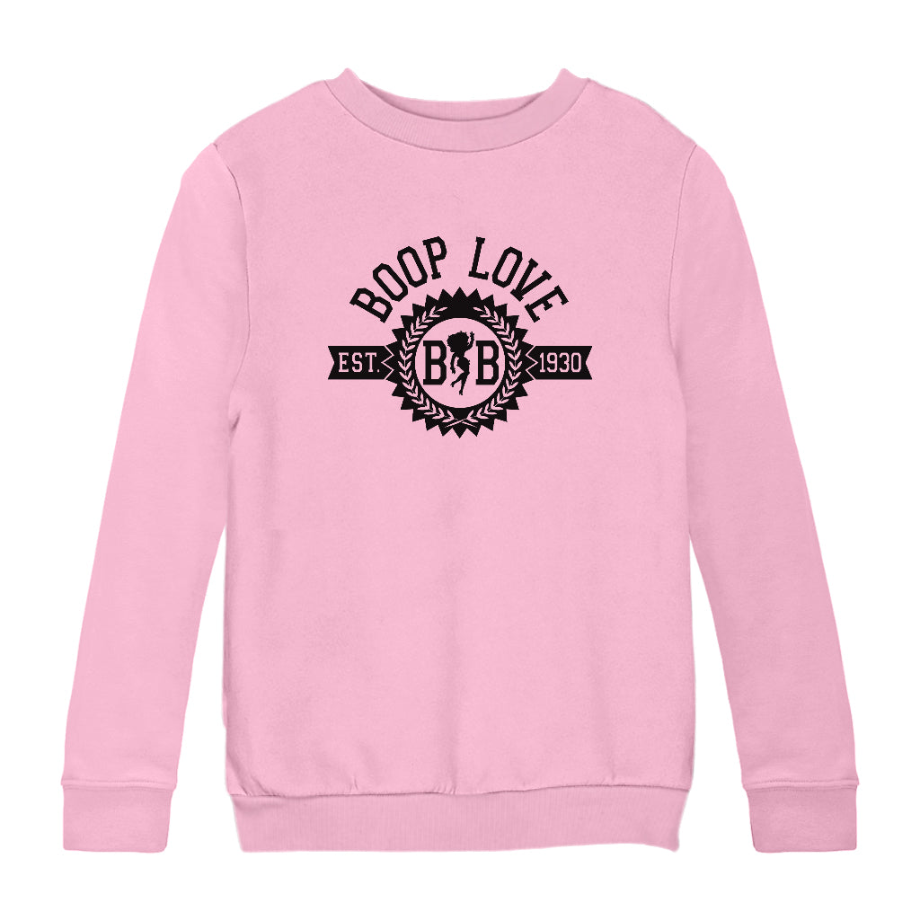 Betty Boop BB Crest Emblem Kids Sweatshirt