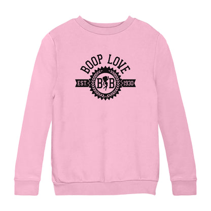 Betty Boop BB Crest Emblem Kids Sweatshirt
