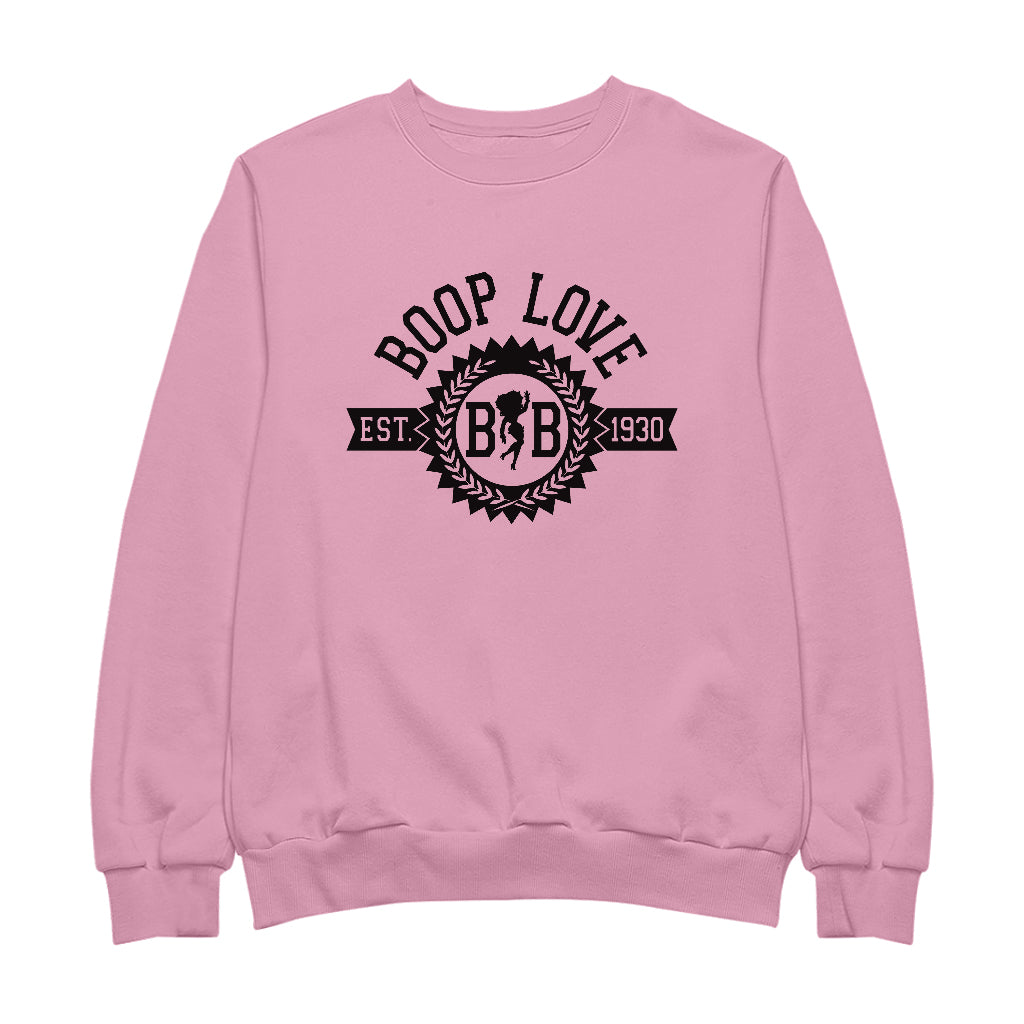 Betty Boop BB Crest Emblem Women's Sweatshirt-Betty Boop Shop