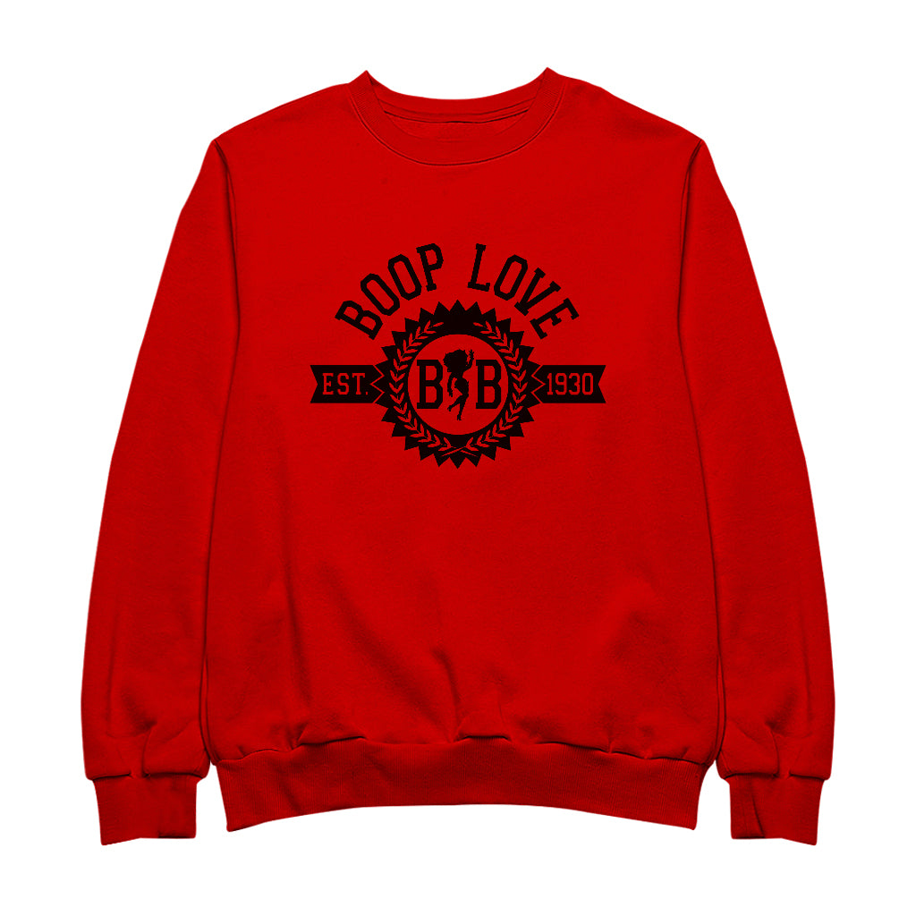 Betty Boop BB Crest Emblem Women's Sweatshirt-Betty Boop Shop