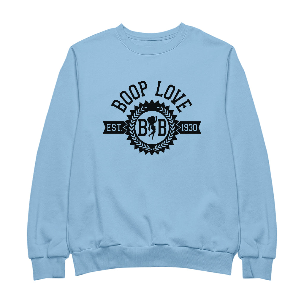 Betty Boop BB Crest Emblem Women's Sweatshirt-Betty Boop Shop