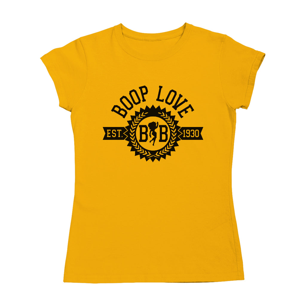 Betty Boop BB Crest Emblem Women's T-Shirt-Betty Boop Shop