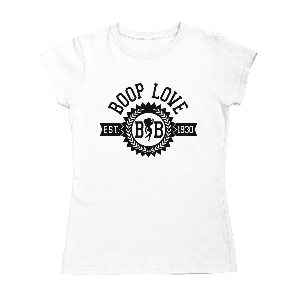 Betty Boop BB Crest Emblem Women's T-Shirt-Betty Boop Shop