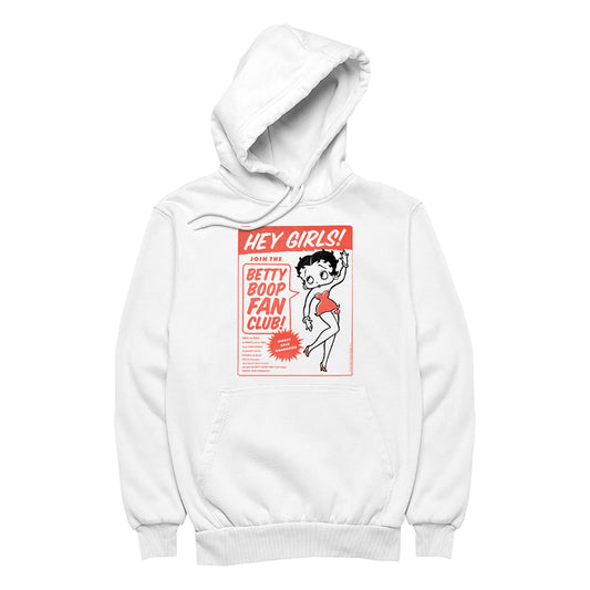 Betty Boop Hey Girls Fan Club Men's Hooded Sweatshirt