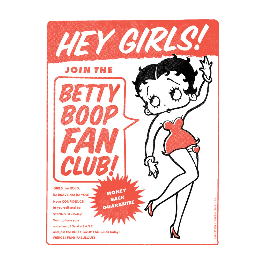 Betty Boop Hey Girls Fan Club Men's Sweatshirt-Betty Boop Shop