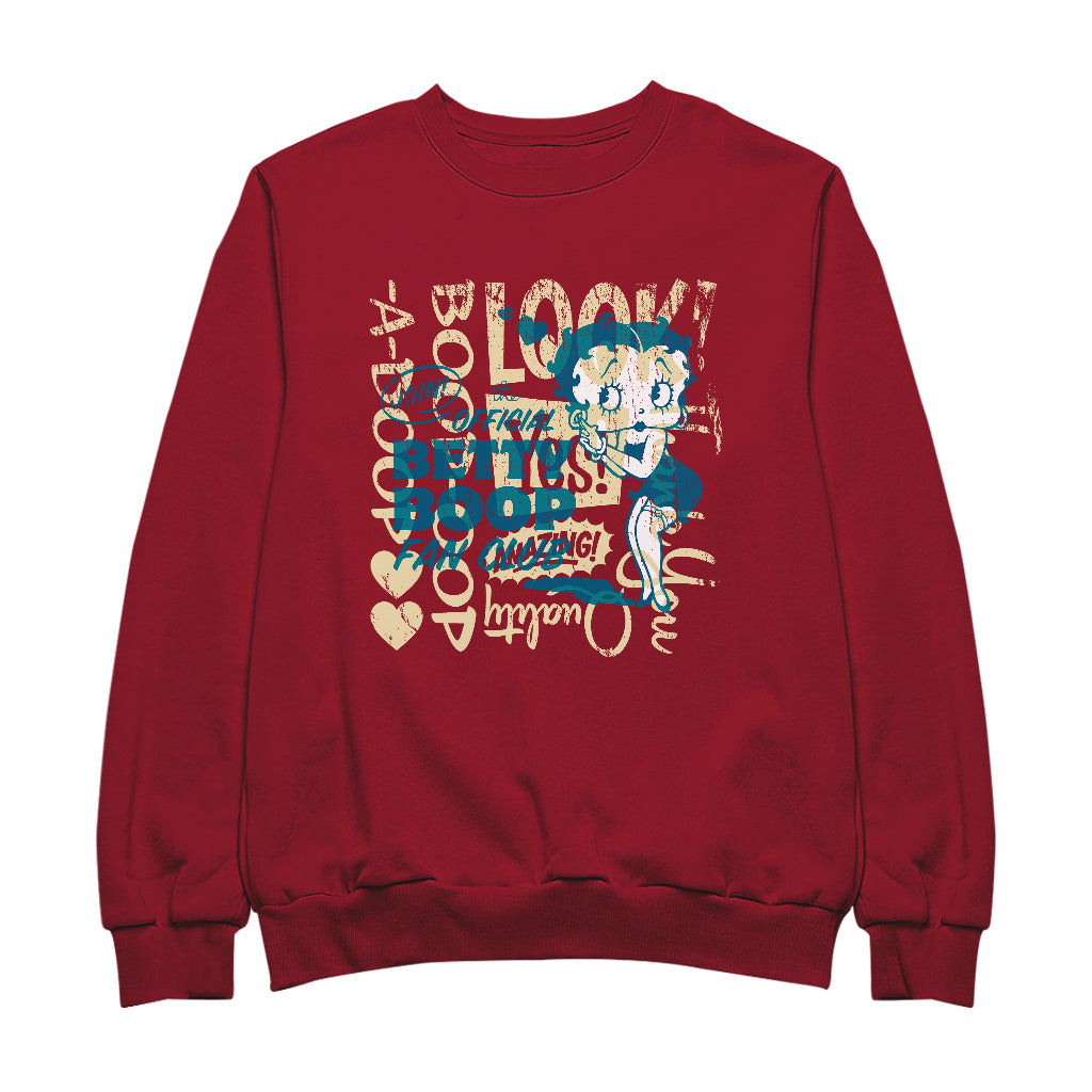 Betty Boop Join The Fan Club Women's Sweatshirt-Betty Boop Shop