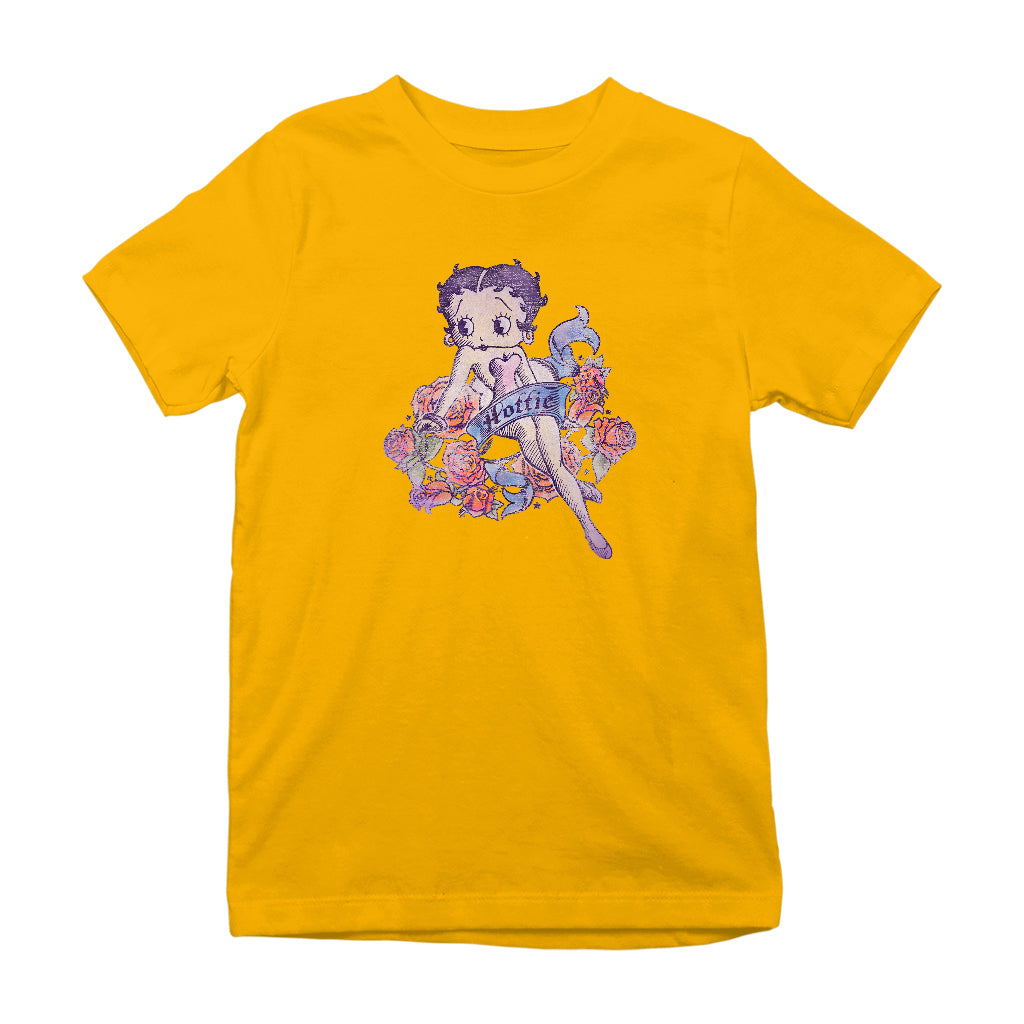Betty Boop Hottie Tattoo Kids T-Shirt-Betty Boop Shop