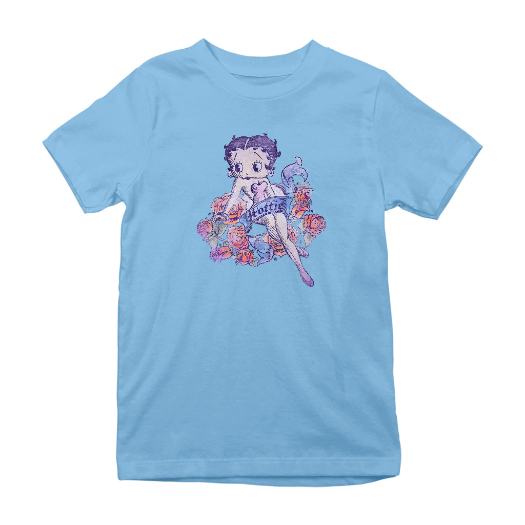 Betty Boop Hottie Tattoo Kids T-Shirt-Betty Boop Shop