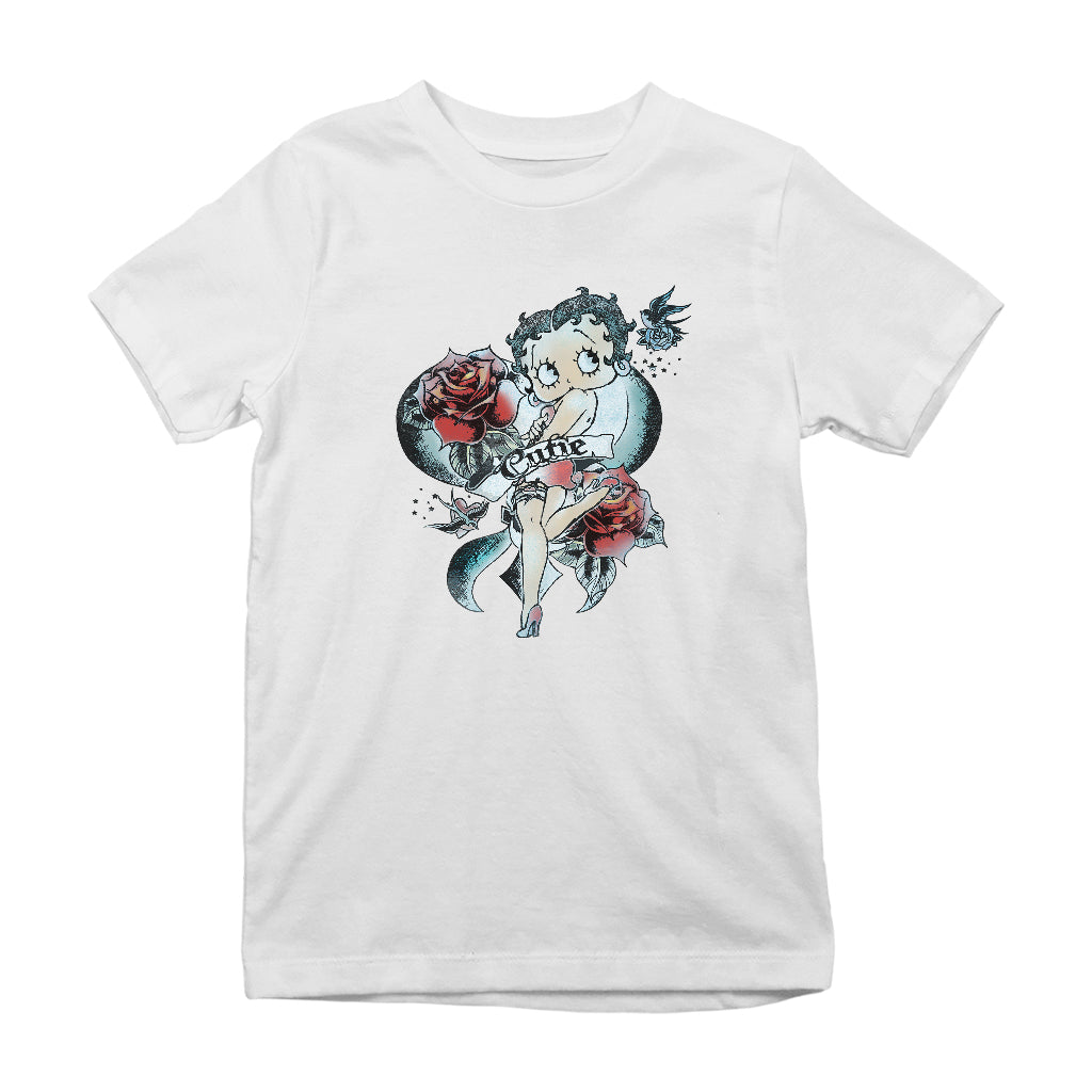 Betty Boop Hottie Cutie Tattoo Kids T-Shirt