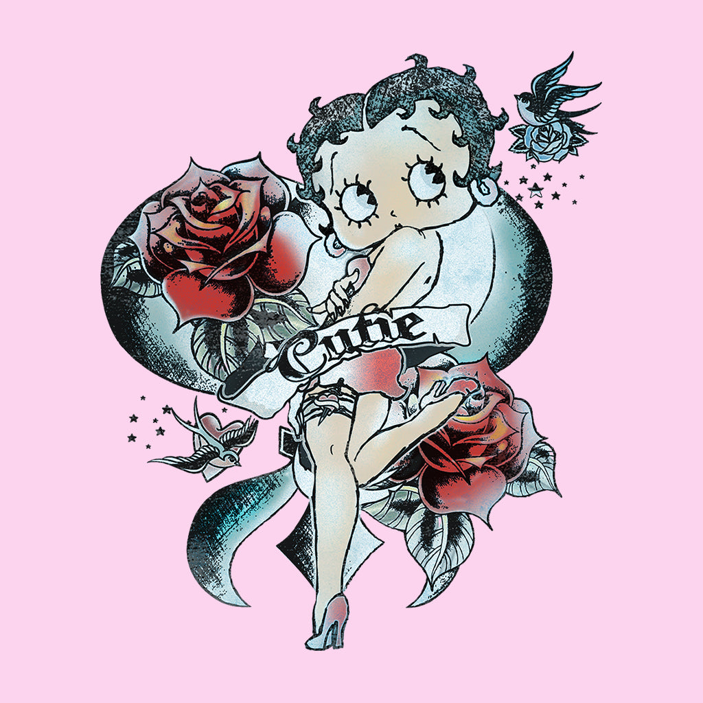 Betty Boop Hottie Cutie Tattoo Men's Sweatshirt-Betty Boop Shop