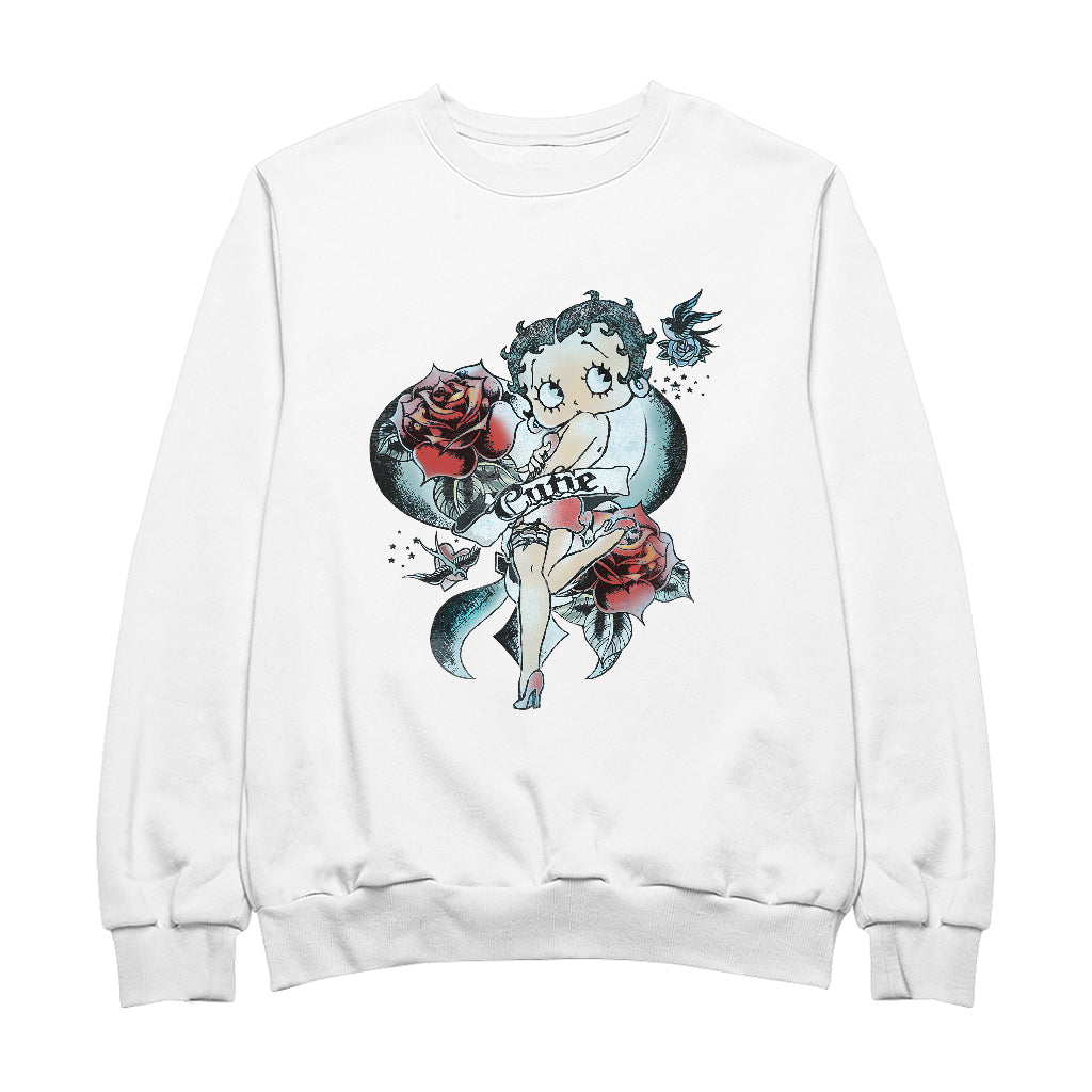 Betty Boop Hottie Cutie Tattoo Men's Sweatshirt