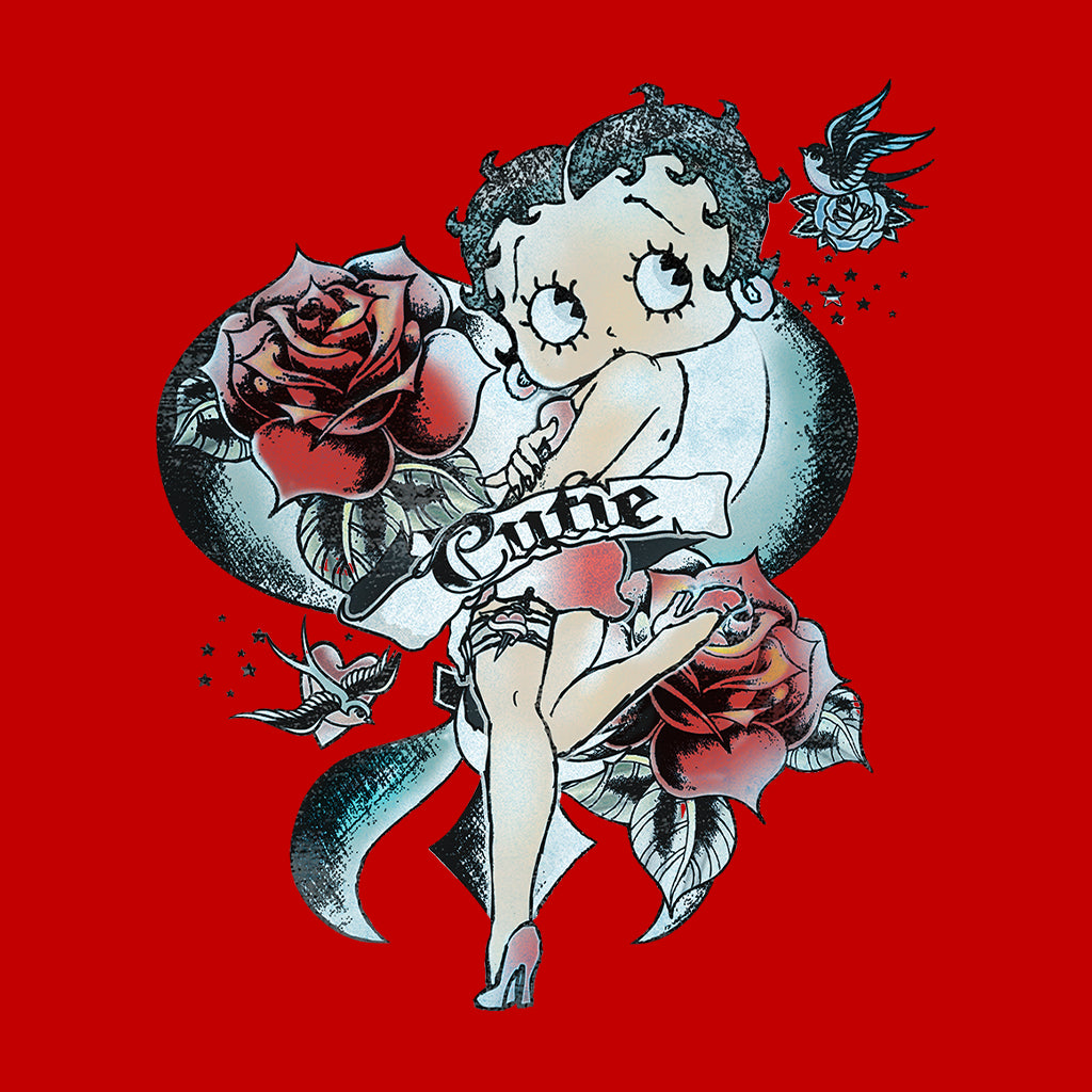Betty Boop Hottie Cutie Tattoo Men's Sweatshirt-Betty Boop Shop
