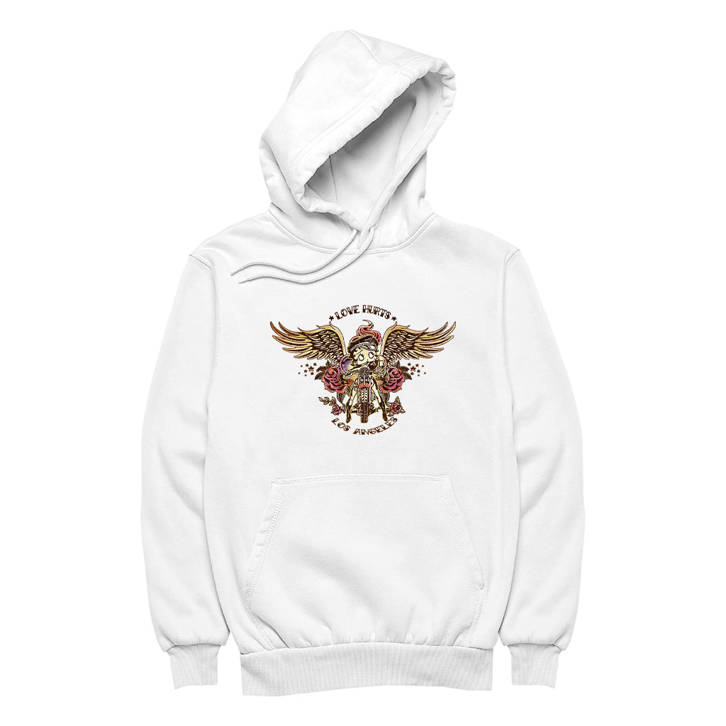 Betty Boop Love Hurts Tattoo Men's Hooded Sweatshirt
