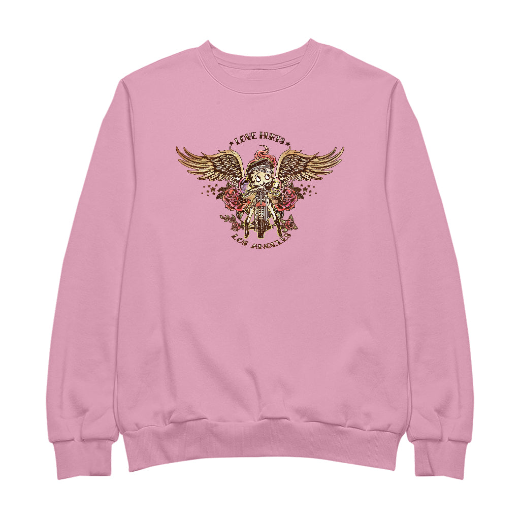 Betty Boop Love Hurts Tattoo Men's Sweatshirt-Betty Boop Shop