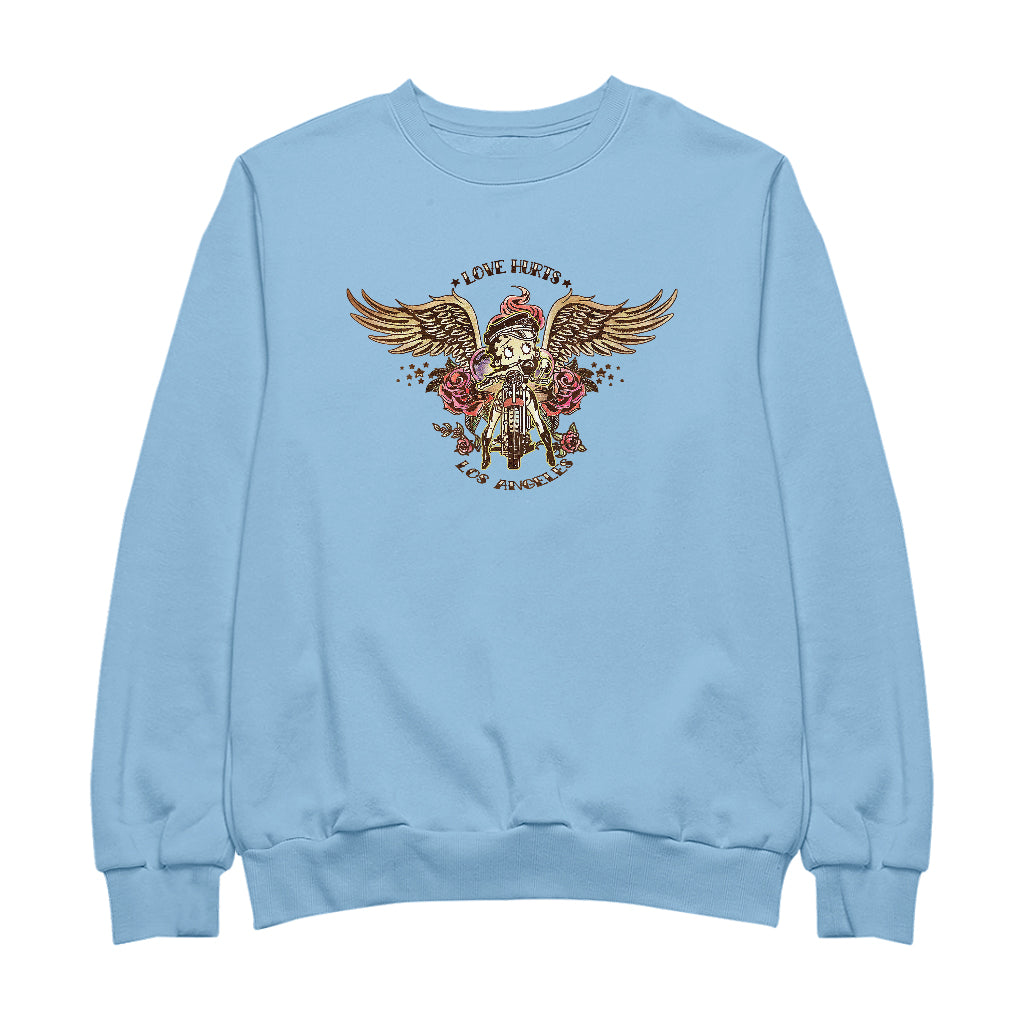 Betty Boop Love Hurts Tattoo Men's Sweatshirt-Betty Boop Shop