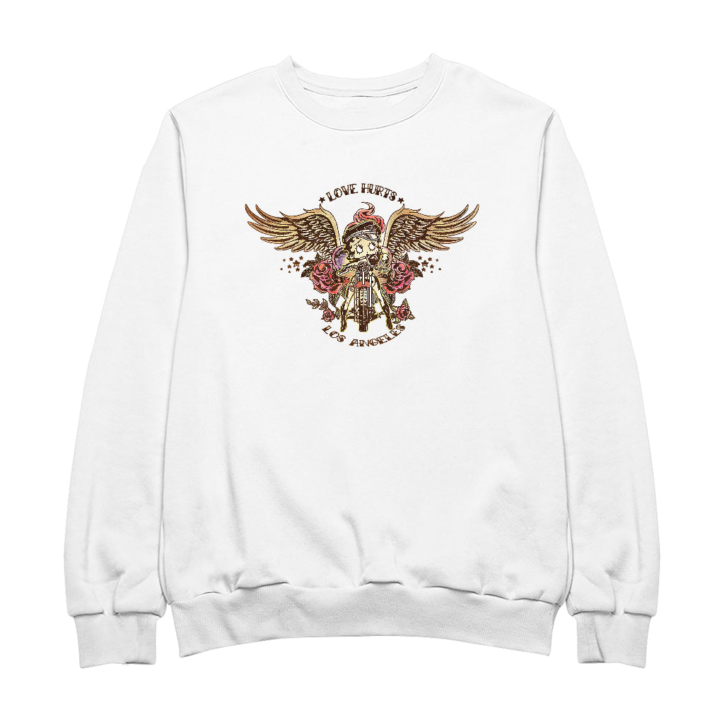 Betty Boop Love Hurts Tattoo Men's Sweatshirt