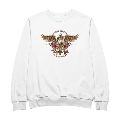 Betty Boop Love Hurts Tattoo Men's Sweatshirt
