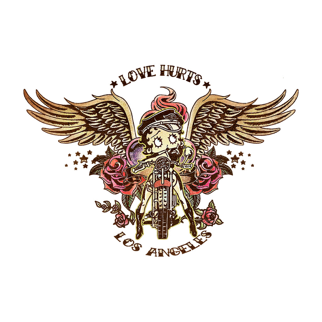 Betty Boop Love Hurts Tattoo Men's Sweatshirt-Betty Boop Shop