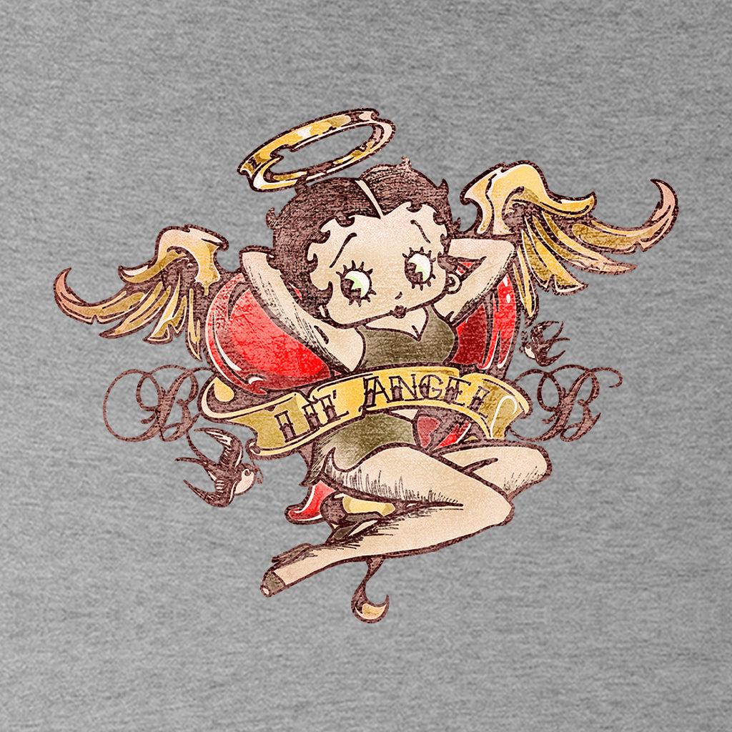 Betty Boop Lil Angel Tattoo Men's Sweatshirt-Betty Boop Shop