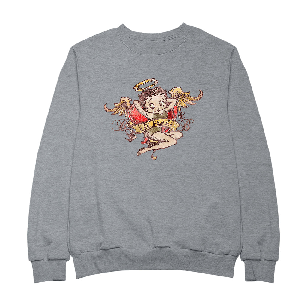 Betty Boop Lil Angel Tattoo Men's Sweatshirt