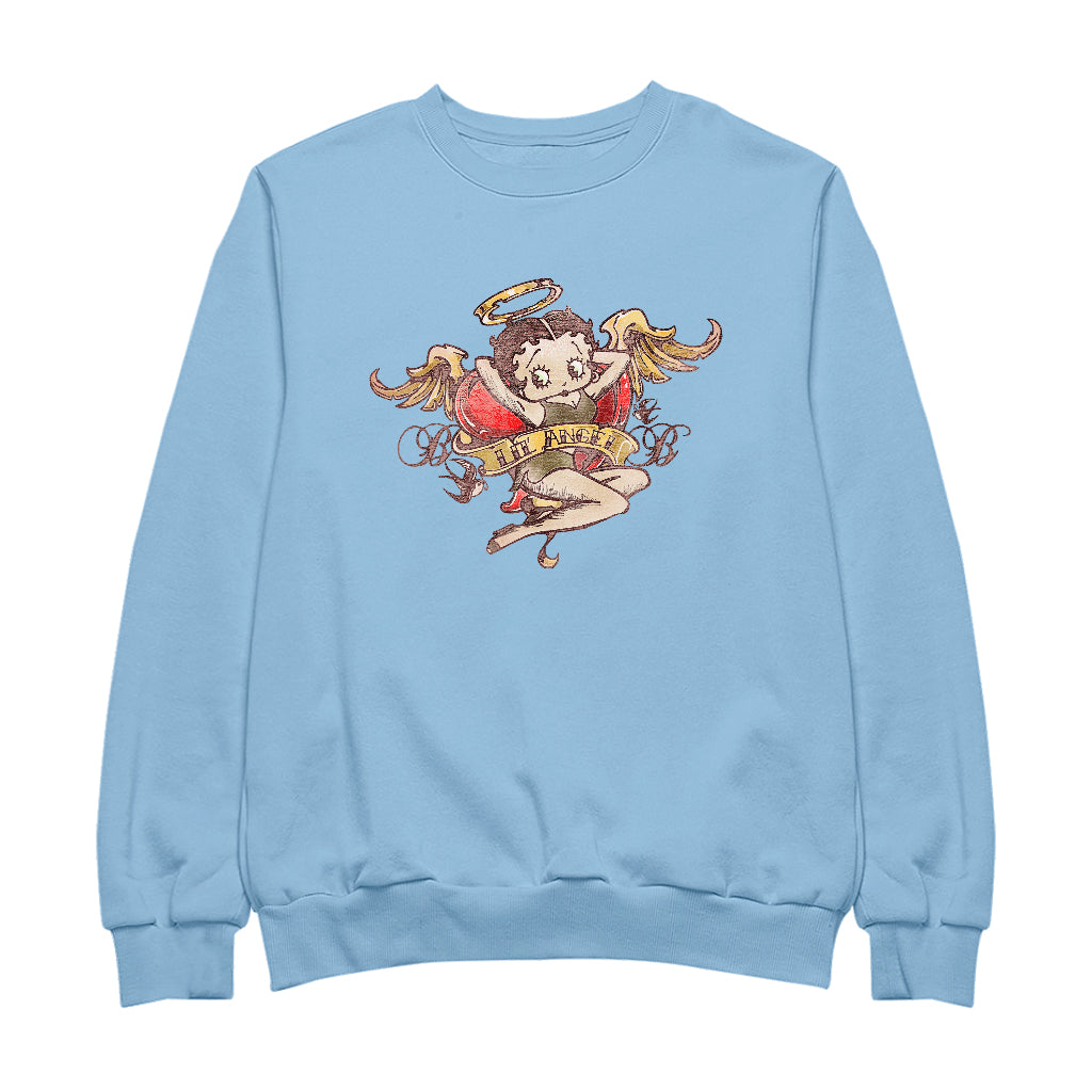 Betty Boop Lil Angel Tattoo Men's Sweatshirt-Betty Boop Shop