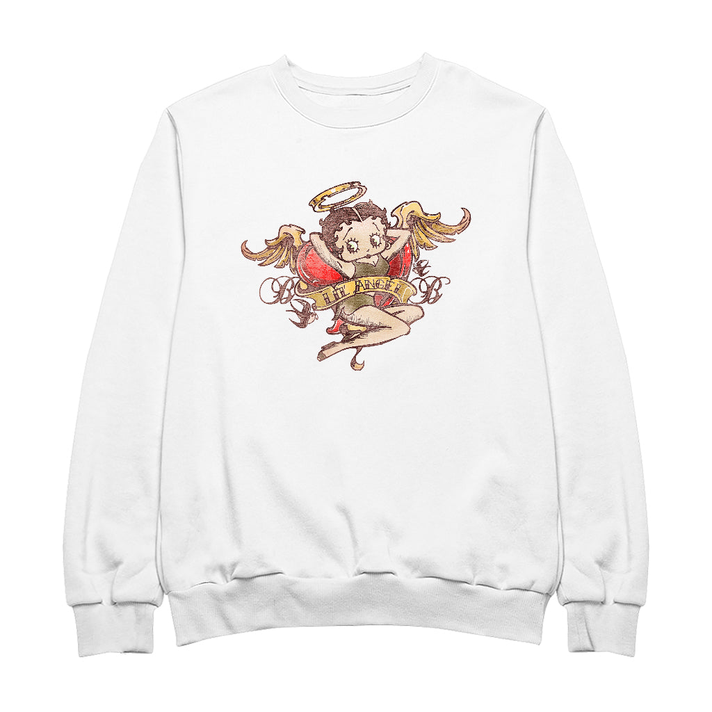 Betty Boop Lil Angel Tattoo Men's Sweatshirt-Betty Boop Shop