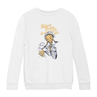 Betty Boop Motor Cycle Club Kids Sweatshirt