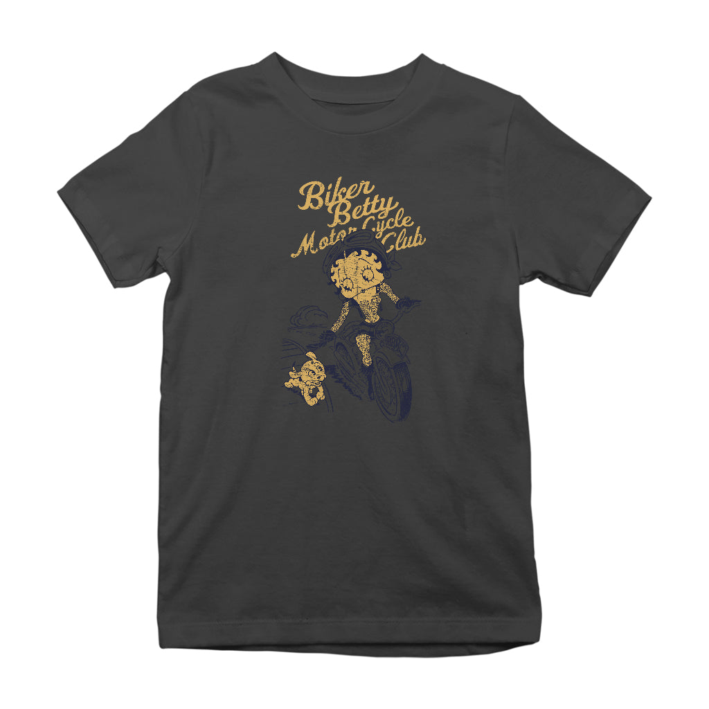 Betty Boop Motor Cycle Club Kids T-Shirt-Betty Boop Shop