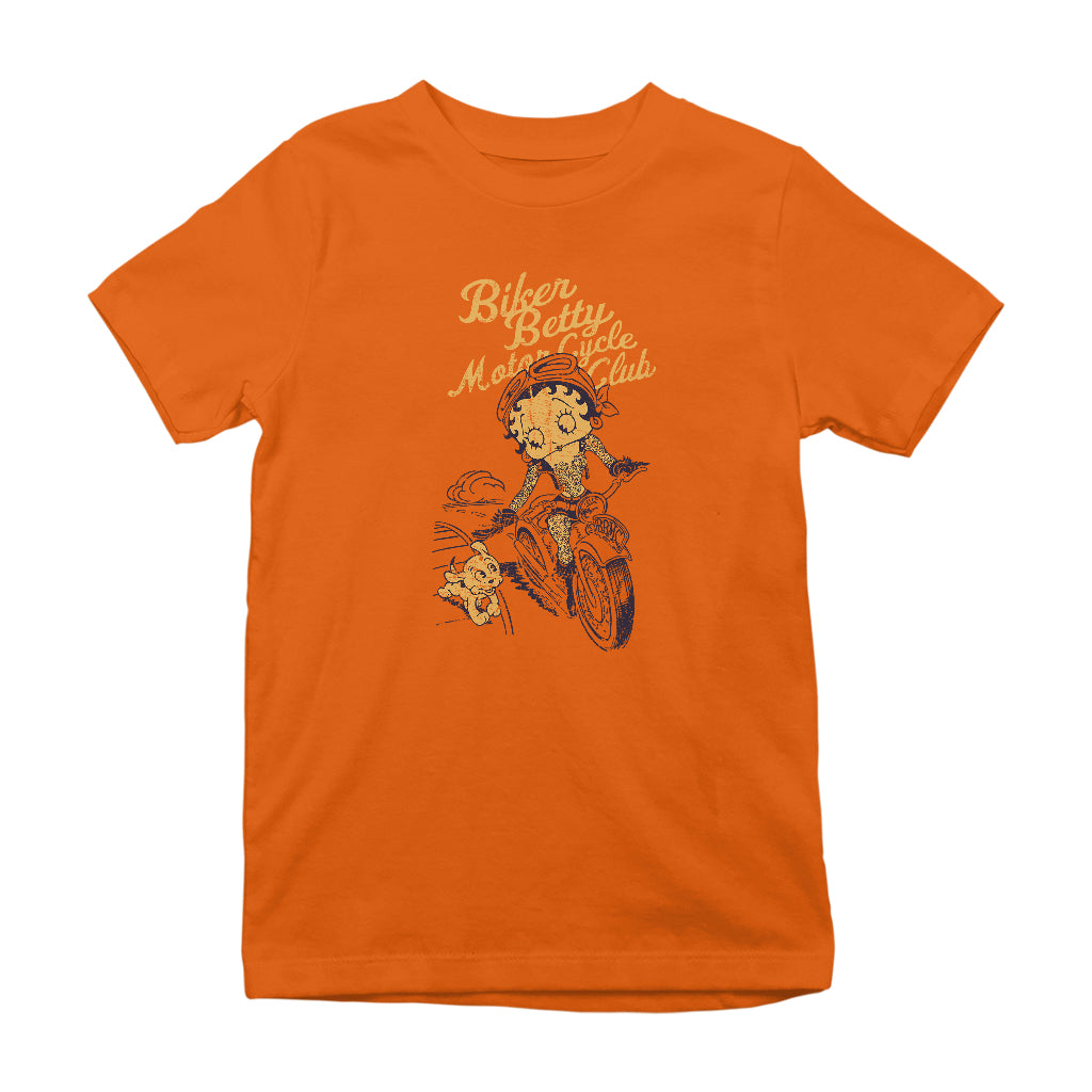 Betty Boop Motor Cycle Club Kids T-Shirt-Betty Boop Shop
