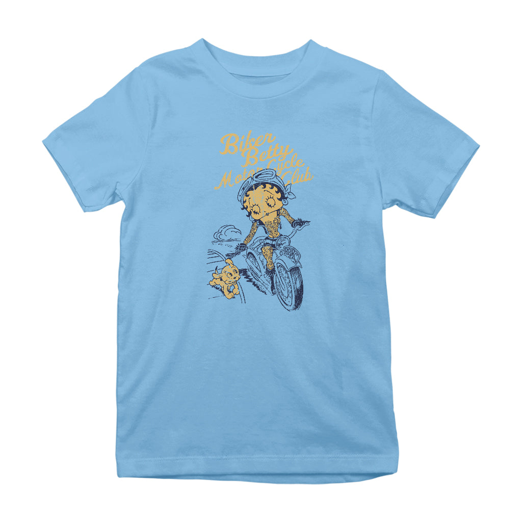 Betty Boop Motor Cycle Club Kids T-Shirt-Betty Boop Shop