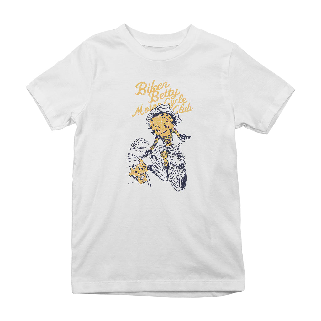 Betty Boop Motor Cycle Club Kids T-Shirt