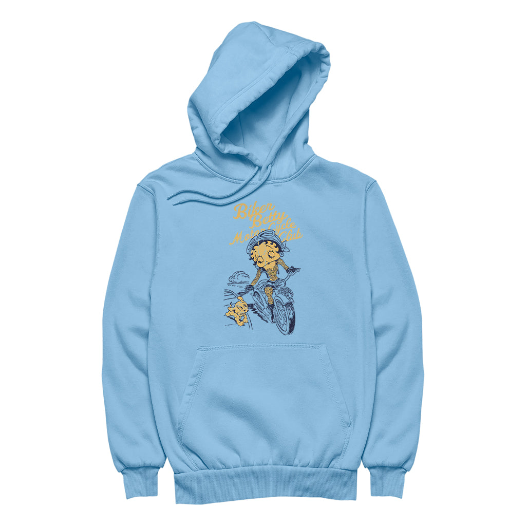 Betty Boop Motor Cycle Club Women's Hooded Sweatshirt-Betty Boop Shop